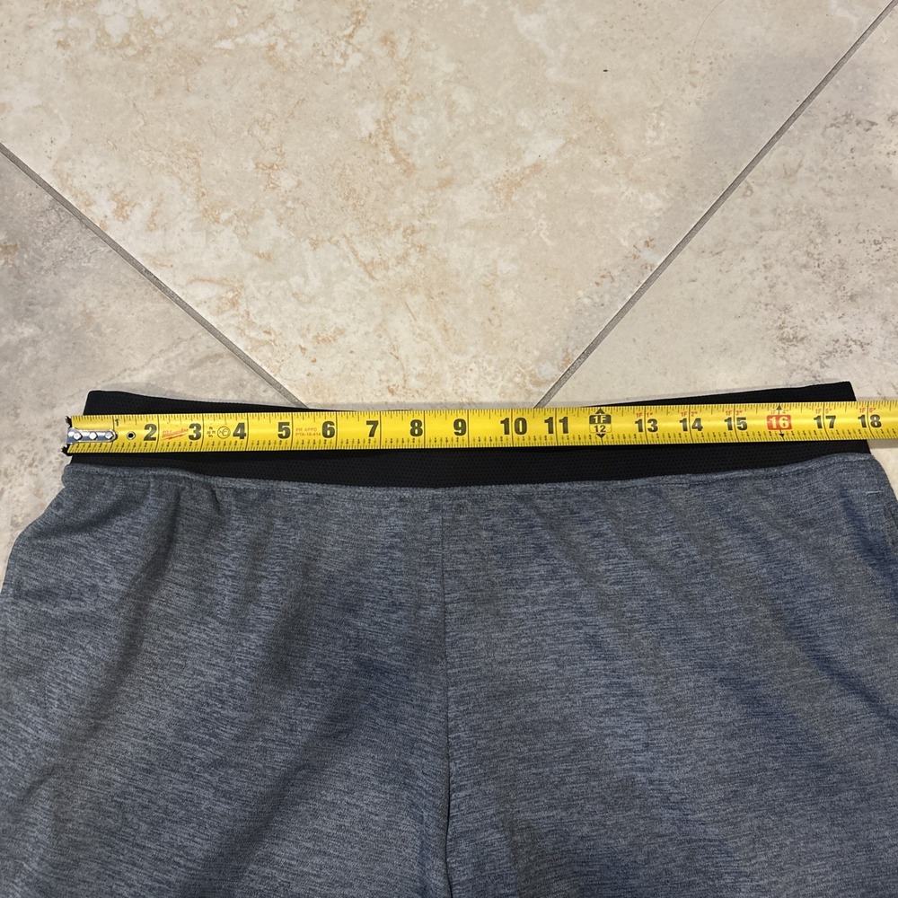 Asics Cycling Shorts Mens XL Gray 8" Woven Training Gym Activewear Performance - Picture 6 of 9